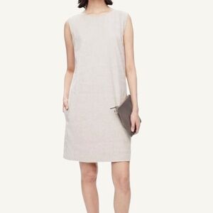 Theory Linen Wool Blend Sleeveless Mini Dress Size 6 USA Made